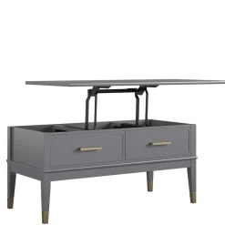 Sale Wohnen Funktioneller Couchtisch in Grau & Gold - Obbo