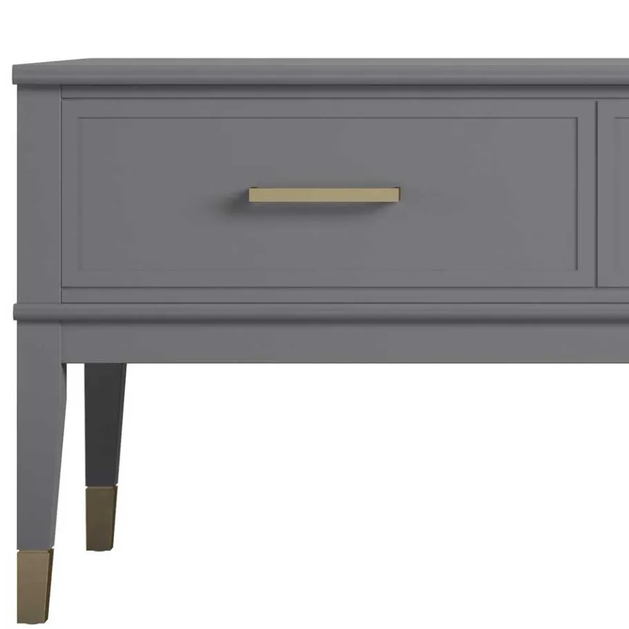 Sale Wohnen Funktioneller Couchtisch in Grau & Gold - Obbo