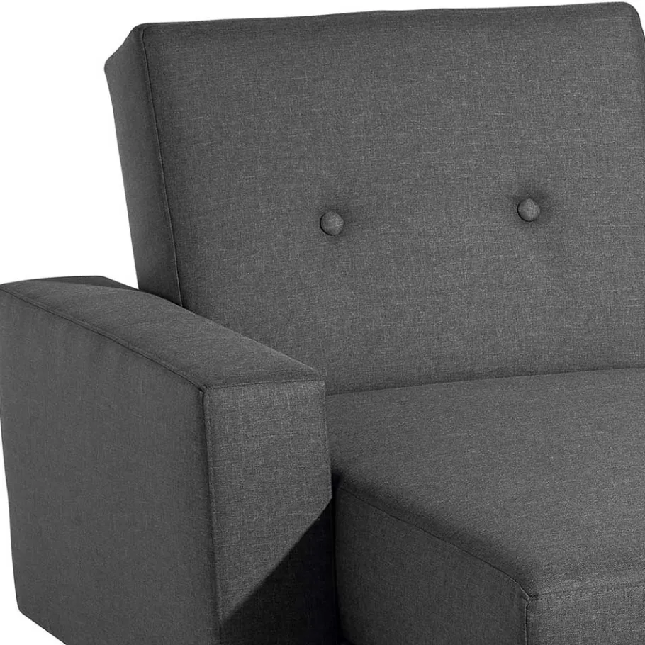 Outlet Wohnen Funktionelles Ecksofa in Dunkelgrau - Kalastania (zweiteilig)