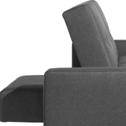 Outlet Wohnen Funktionelles Ecksofa in Dunkelgrau - Kalastania (zweiteilig)