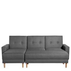 Outlet Wohnen Funktionelles Ecksofa in Dunkelgrau - Kalastania (zweiteilig)