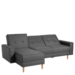 Outlet Wohnen Funktionelles Ecksofa in Dunkelgrau - Kalastania (zweiteilig)
