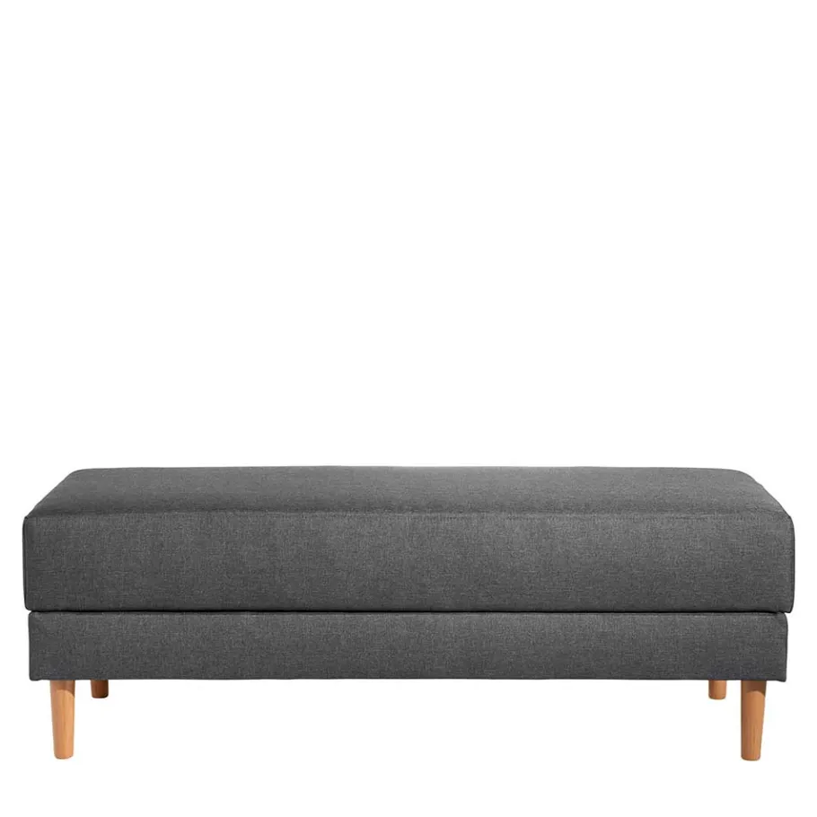 Outlet Wohnen Funktionelles Ecksofa in Dunkelgrau - Kalastania (zweiteilig)