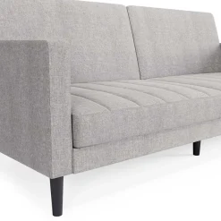 New Wohnen Funktionscouch in Hellgrau und Schwarz - Logion