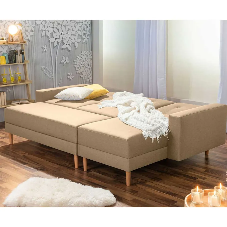 Wohnen Funktionsecke mit Hocker Set - Idenov (zweiteilig)