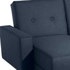 Discount Wohnen Funktionsecke und Hocker in Blau - Wale (zweiteilig)