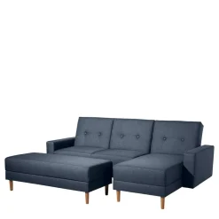 Discount Wohnen Funktionsecke und Hocker in Blau - Wale (zweiteilig)
