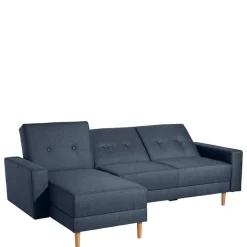Discount Wohnen Funktionsecke und Hocker in Blau - Wale (zweiteilig)