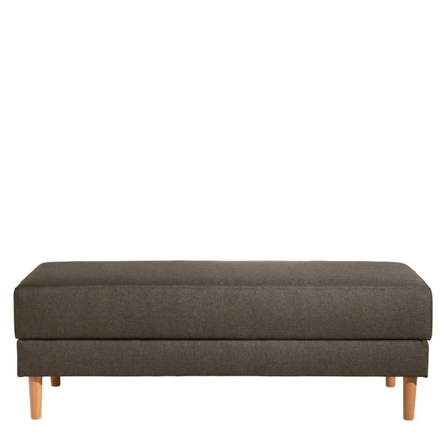 Discount Wohnen Funktionsecksofa in Braun mit Erle - Iljona (zweiteilig)