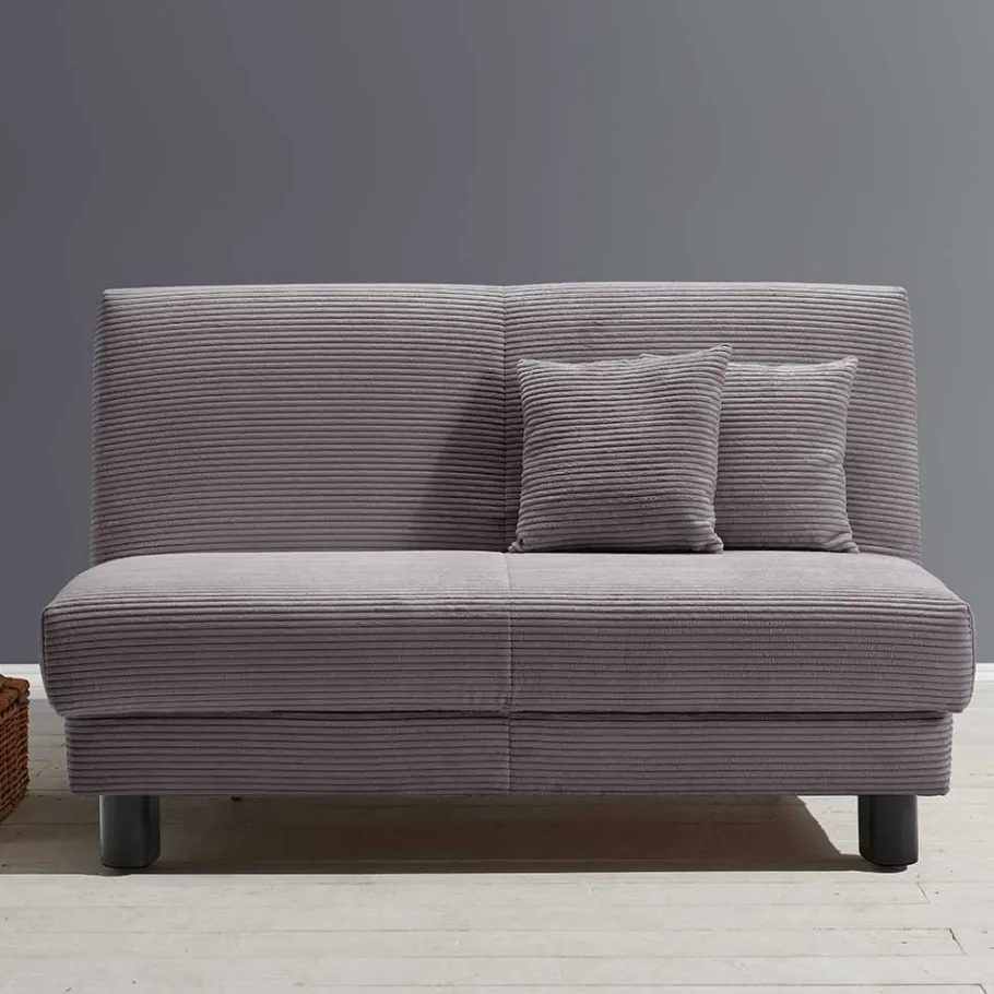 New Wohnen Funktionssofa in Grau aus Cord - Naim