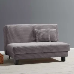 New Wohnen Funktionssofa in Grau aus Cord - Naim