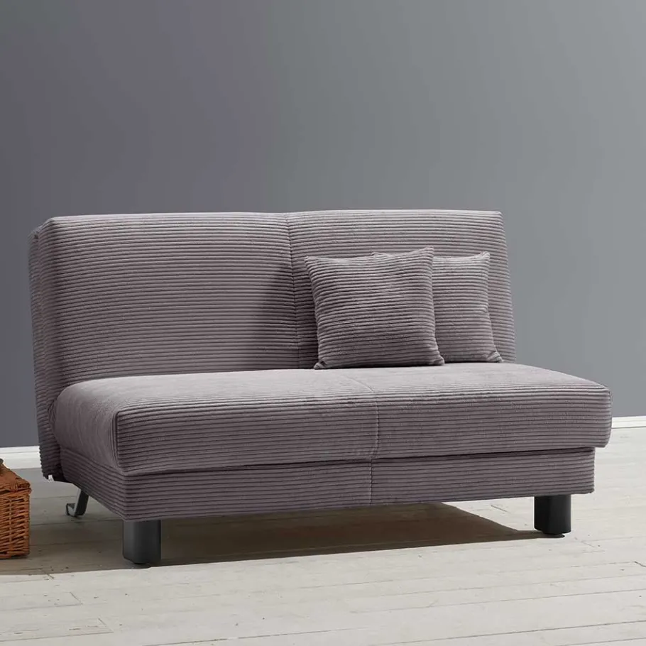 New Wohnen Funktionssofa in Grau aus Cord - Naim