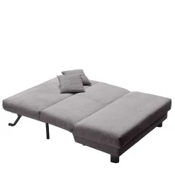 New Wohnen Funktionssofa in Grau aus Cord - Naim