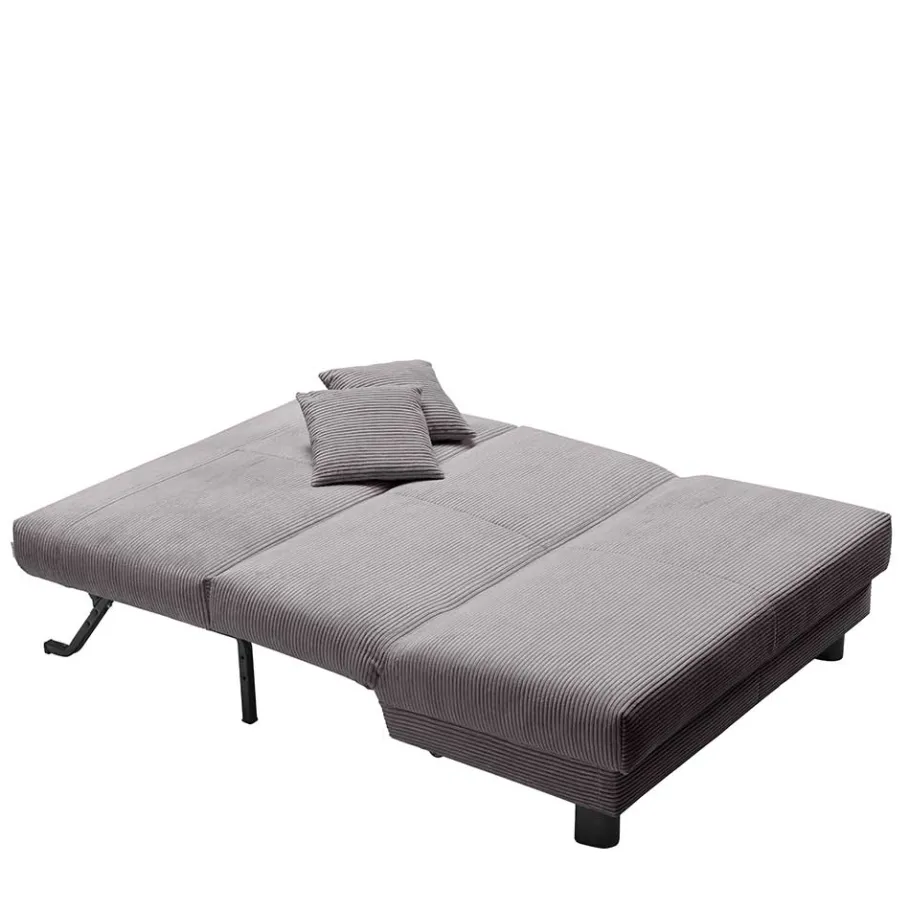 New Wohnen Funktionssofa in Grau aus Cord - Naim