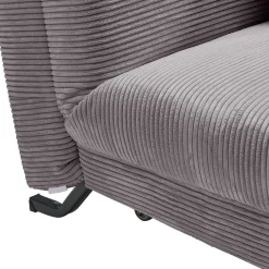 New Wohnen Funktionssofa in Grau aus Cord - Naim