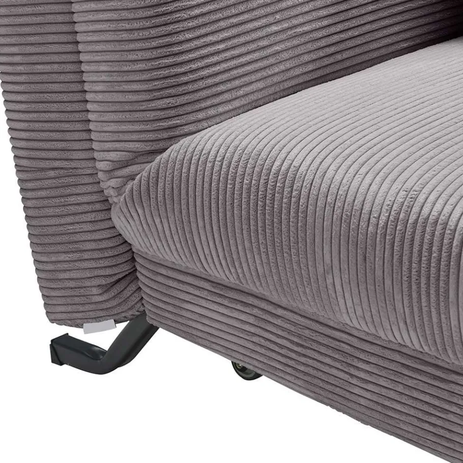 New Wohnen Funktionssofa in Grau aus Cord - Naim