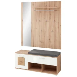 Discount Wohnen Garderobe & Dielenbank Set - Cluster (zweiteilig)