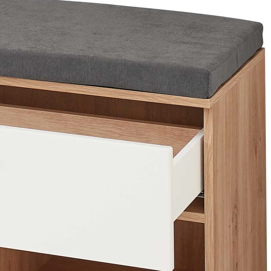 Discount Wohnen Garderobe & Dielenbank Set - Cluster (zweiteilig)