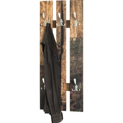 Discount Wohnen Garderobe in Holzoptik Antik & Silber - Maggio