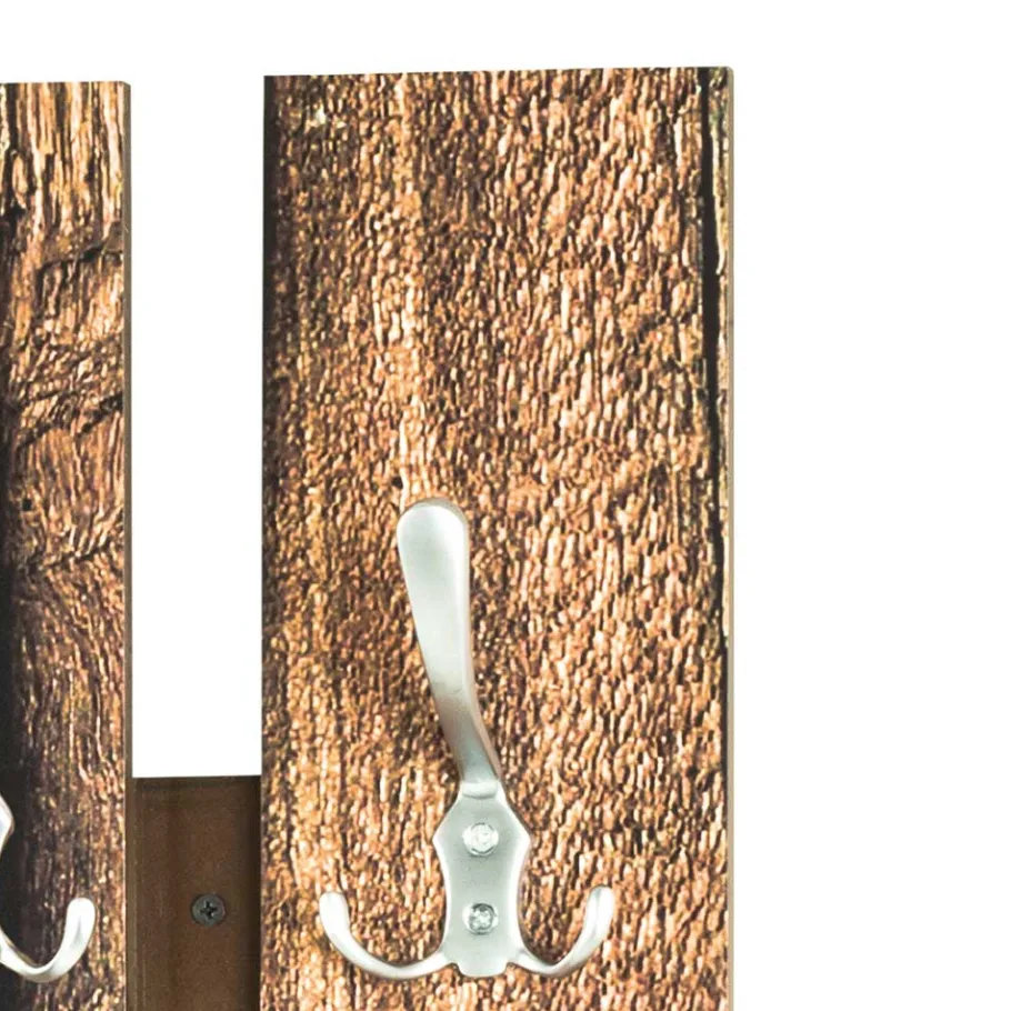 Discount Wohnen Garderobe in Holzoptik Antik & Silber - Maggio