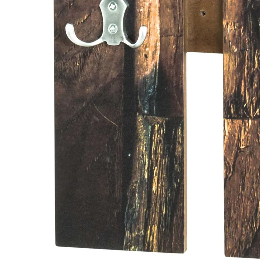 Discount Wohnen Garderobe in Holzoptik Antik & Silber - Maggio