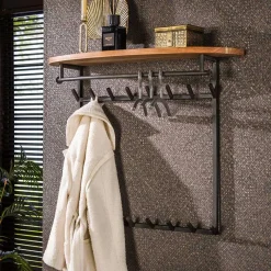 Online Wohnen Garderobe mit 16 Haken und Stange - Drucana