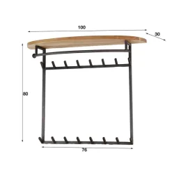 Online Wohnen Garderobe mit 16 Haken und Stange - Drucana