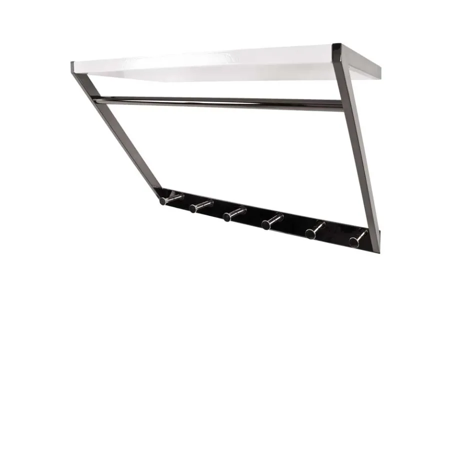 Discount Wohnen Garderobe Novo in Schwarz Weiß