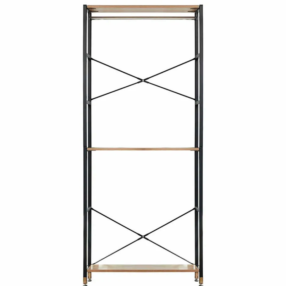Best Wohnen Garderobe Regal mit 7 Fächern & 4 Stangen - Alis
