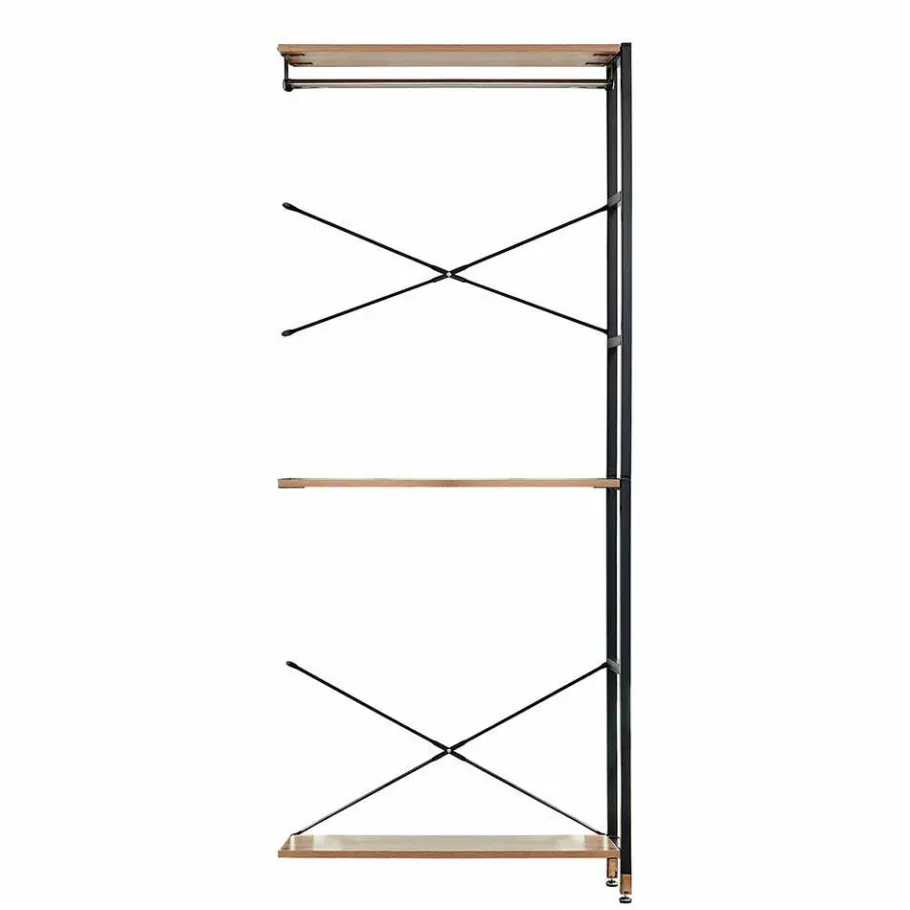 Best Wohnen Garderobe Regal mit 7 Fächern & 4 Stangen - Alis