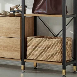 Best Wohnen Garderobe Regal mit 7 Fächern & 4 Stangen - Alis