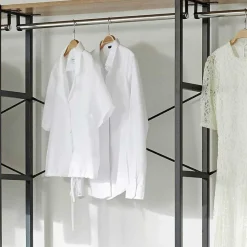 Best Wohnen Garderobe Regal mit 7 Fächern & 4 Stangen - Alis