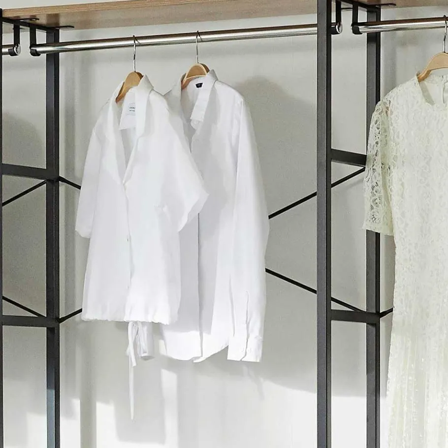 Best Wohnen Garderobe Regal mit 7 Fächern & 4 Stangen - Alis