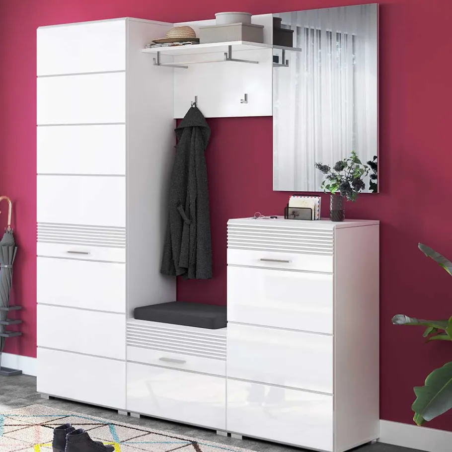 Clearance Wohnen Garderobenmöbel Block Set - Sumatra (fünfteilig)