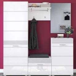 Clearance Wohnen Garderobenmöbel Block Set - Sumatra (fünfteilig)