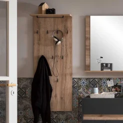 Outlet Wohnen Garderobenpaneel in Wildeiche Nachbildung - Joha