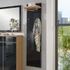 Outlet Wohnen Garderobenpaneel Lalaika in Anthrazit Eiche Bianco