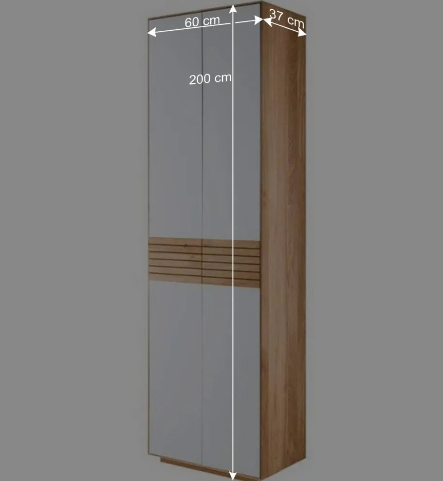 Best Wohnen Garderobenschrank aus Asteiche Massivholz - Zonga