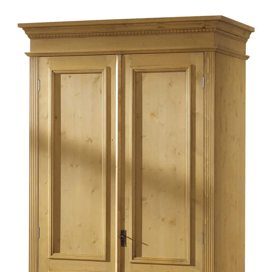 Outlet Wohnen Garderobenschrank Melessa aus Fichte Massivholz