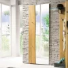 Clearance Wohnen Garderobenspiegel mit Eiche Massivholz - Avidora