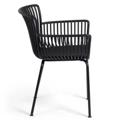 Online Wohnen Garten Armlehnenstühle in Schwarz - Combo (4er Set)