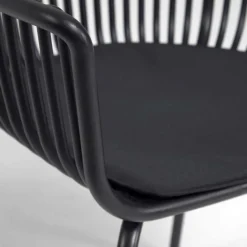 Online Wohnen Garten Armlehnenstühle in Schwarz - Combo (4er Set)