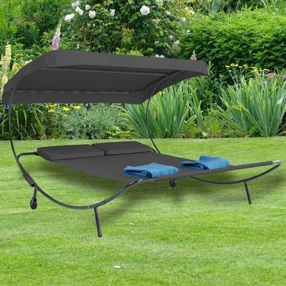 Hot Wohnen Garten Doppelliege mit Sonnendach - Jokna