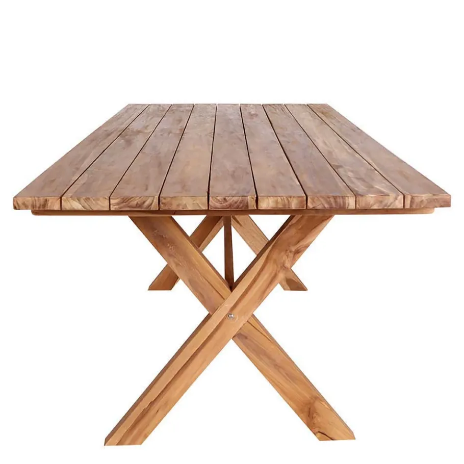 Hot Wohnen Garten Essgruppe mit Holztisch - Waronka (siebenteilig)