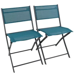 Sale Wohnen Garten Klappstühle in Türkis - Ariet (2er Set)