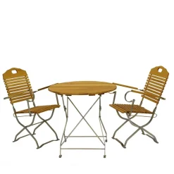 New Wohnen Garten Klapptisch & 2 Klappstühle - National (dreiteilig)