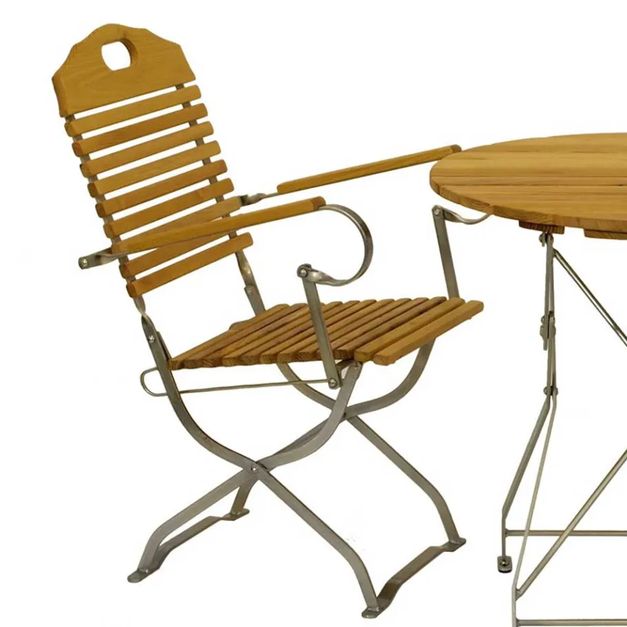 New Wohnen Garten Klapptisch & 2 Klappstühle - National (dreiteilig)