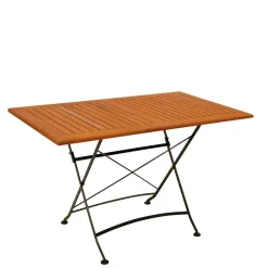 Discount Wohnen Garten Klapptisch aus Eukalyptusholz & Stahl - Nesaris