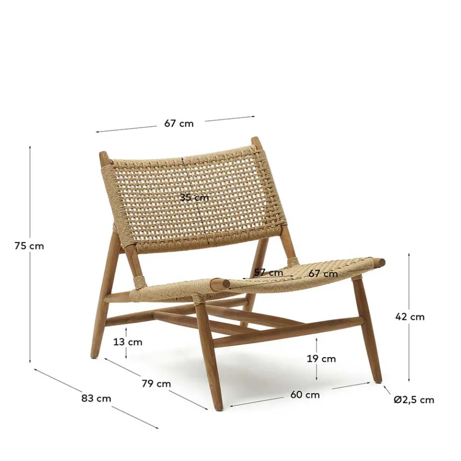 Clearance Wohnen Garten Lounge Sessel aus Geflecht - Max