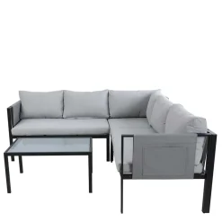 Online Wohnen Garten Lounge Set mit vier Sitzplätzen - Emeziano (zweiteilig)